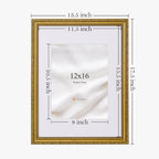 eletecpro 12x16 Vintage Picture Frame, Glass Cover, Horizontal or Vertical - Image 3