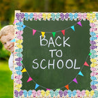 FYSUIMU 65.6 Ft Pencil Bow Bulletin Board Border Pastel Colorful Pencil - Image 5