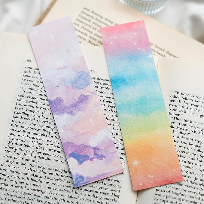 30 PCS Watercolor Paper Blank Bookmarks 1.9" x 7.8", Dry & Mixed Media - Image 3