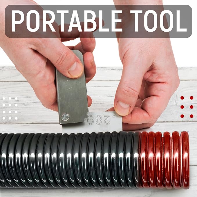 Garage Door Spring Measure Tool, 187 to .312 Precise Stainless Steel Wire Gauge - Image 5