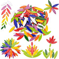 Yoption Petal Mosaic Tiles for Crafts, 500g Flower Leaf Ceramic Mosaic Tiles by Yoption