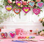 JellyArch 36 Pcs Valentine's Day Crafts, Wooden Heart Cutouts, Unfinished DIY - Image 3