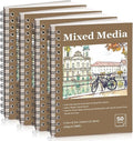 4 Pack Mixed Media Sketchbook, 5.5x8.5 inches Drawing Paper Sketch Book by Prudiut