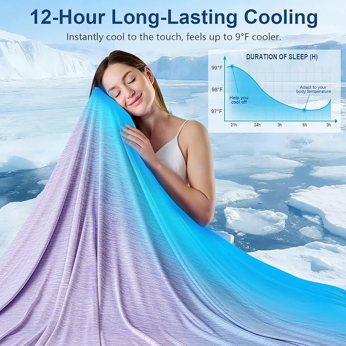 KMUSET Cooling Blanket Twin, Double Sided Summer Cooling Blankets - Image 2