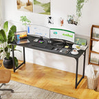 PayLessHere | 63 Inch Computer Desk | Black | Office Desk - Image 7