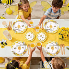 168 Pcs Bee Birthday Party Decoration, Serves 24 | Bumble Bee Plate Napkin Cup - Image 6
