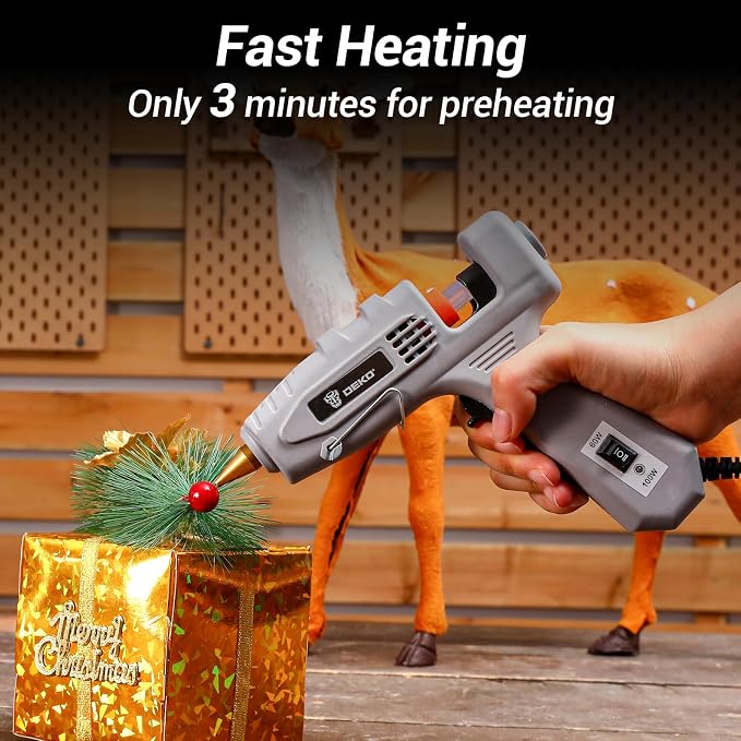 Hot Glue Gun Full Size: DEKOPRO 60/100Watt Dual Temp Hot Glue Gun Kit - Image 8