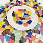 1.1lb Ceramic Mosaic Tiles, Mixed Colour Ceramic Mosaic Pieces - Image 9