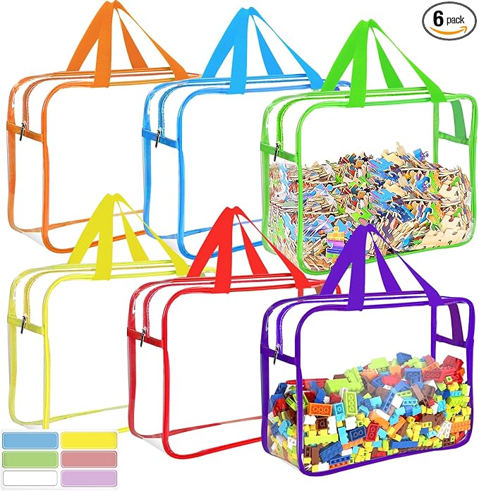 6 Color Large Toy Storage Bags by OPELETNNT