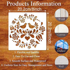 9pcs Navia Floral Stencils - Image 2