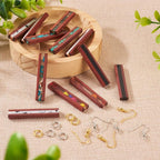 FASHEWELRY 12Pcs Wood Resin Earrings Charms Rectangle Wooden Earring Blanks - Image 6