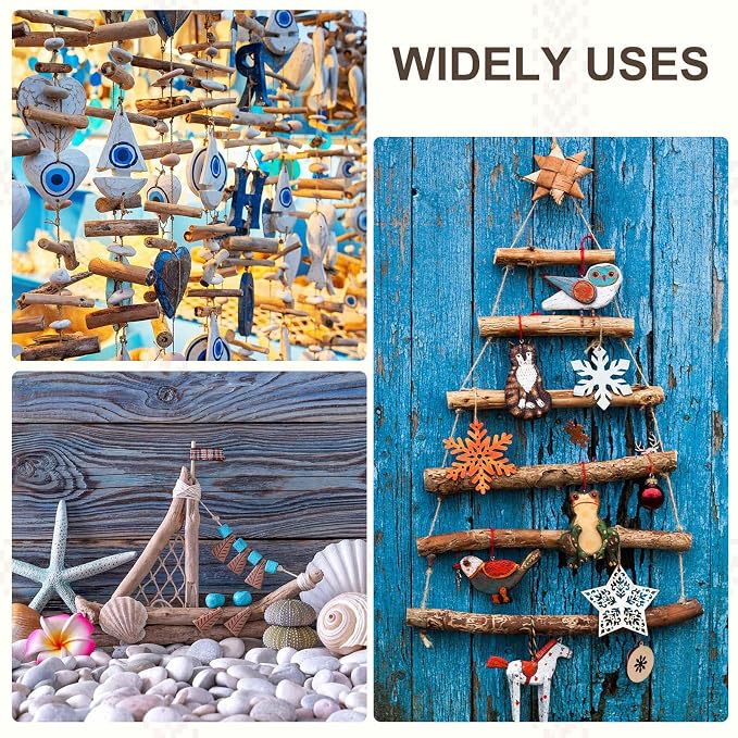 MECCANIXITY 2.4" Natural Driftwood Pieces, 0.3" to 0.7" Dia Driftwood Twigs - Image 6
