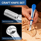 16 Pcs Premium Precision Craft Knife Set, 10 Replaceable Carbon Steel Blades - Image 5