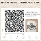 Tintnut Black White Leopard Permanent Vinyl Adhesive Vinyl 8 Pcs 12x10in | - Image 2