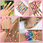 Gionlion 1000PCS Polymer Clay Beads Bracelet Making kit, 24 Style Cute Fun - Image 4