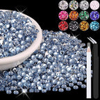 6000PCS 4mm Resin Rhinestones in Bulk, Bedazzling Flatback Crystals Rhinestones by BELLEBOOST