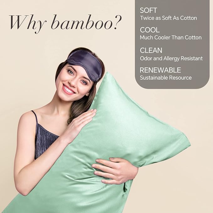 BEDELITE Pillow Cases Queen Size Set of 2, Rayon Derived from Bamboo, Cooling - Image 2