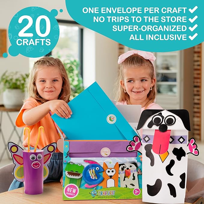 Craftikit® 20 Award-Winning Animal Toddler Arts and Crafts - Image 3