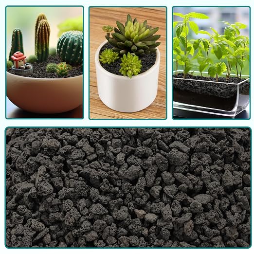5lbs Small Lava Rocks for Plants Drainage, 1/5 Inch Black Gravel Mulch for - Image 6