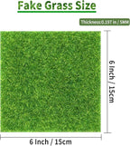 24 Pcs 6 X 6 Inch Fake Grass Decor - Image 2