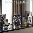 DomeStar 150PCS Iridescent Black Fake Ice, Acrylic Gems Crystals Black Rocks - Image 7