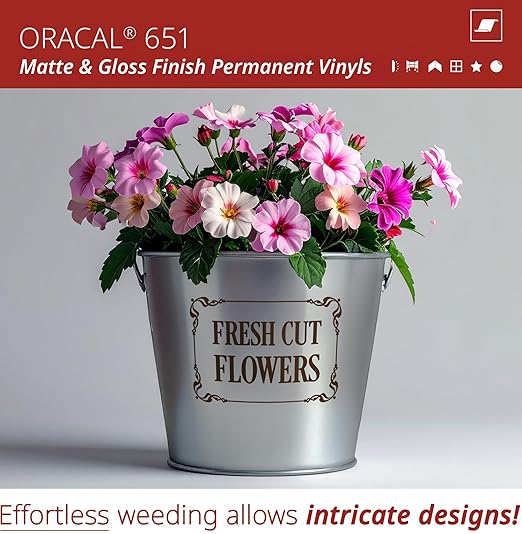 ORACAL 651 Matte Brown Vinyl Durable Roll Easy to Weed Permanent Adhesive Craft - Image 3