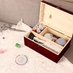 Handheld Sewing Machine, with Elegant Wooden Sewing Box and 153-Piece Sewing Kit - Image 7