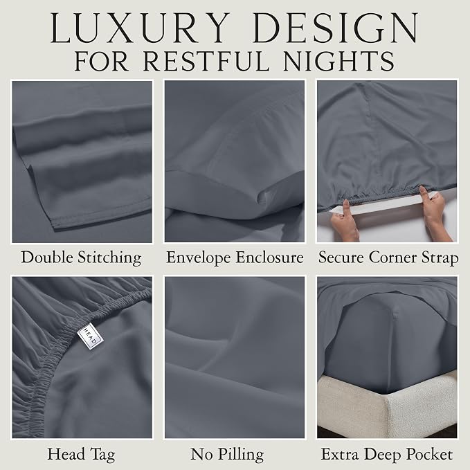 Karissa Mae Cooling Bamboo Viscose Queen Size Pillowcase Set | 100% FSC - Image 3
