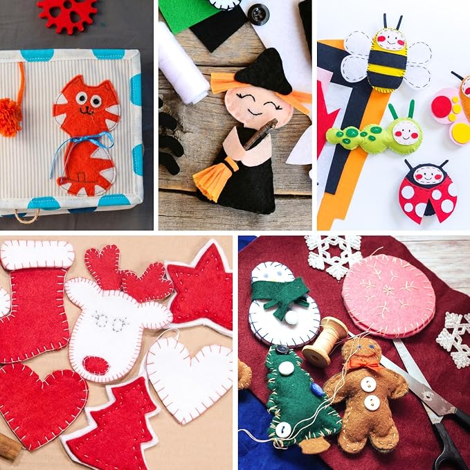 12" x 12" Squares Felt Sheets Fabric, 1mm Thick Halloween Christmas Fabric Fall - Image 7