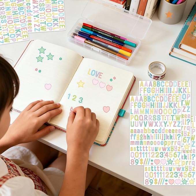 Letter Stickers 0.5 inch, Self-Adhesive Vinyl Waterproof ABC Letter Stickers - Image 4