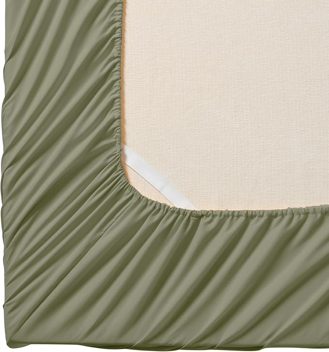 Twin XL Fitted Sheet Only with Full Elastic & Built in Corner Sheet Straps to - Image 2