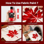 Nicpro Red Fabric Paint with Pump, 33.8 fl oz Large Fabric Paint - Image 5