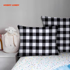 Hobby Lobby Black & White Buffalo Plaid Flannel Fabric, 2 Yards | Precut Fabric - Image 7