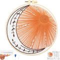 Crafmanoe Hand Embroidery Kits for Beginners Adults, Sun Moon Embroidery by Unknown