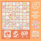 Stencils for Painting, Hippie Style Stencils for Crafts Reusable, 3 Inch - Image 7