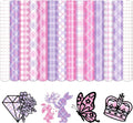 Tintnut Pink Purple Plaid Permanent Vinyl, waterproof, easy peel & stick by Tintnut