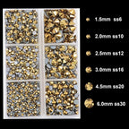 4000Pcs Mixed Size Hot Fix Round Crystals Gems Glass Stones Hotfix Flat Back - Image 3