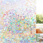 LUTE Rainbow Window Privacy Film, Stained Glass Cling, 23.6" x 78.7" | 3D by LUTE