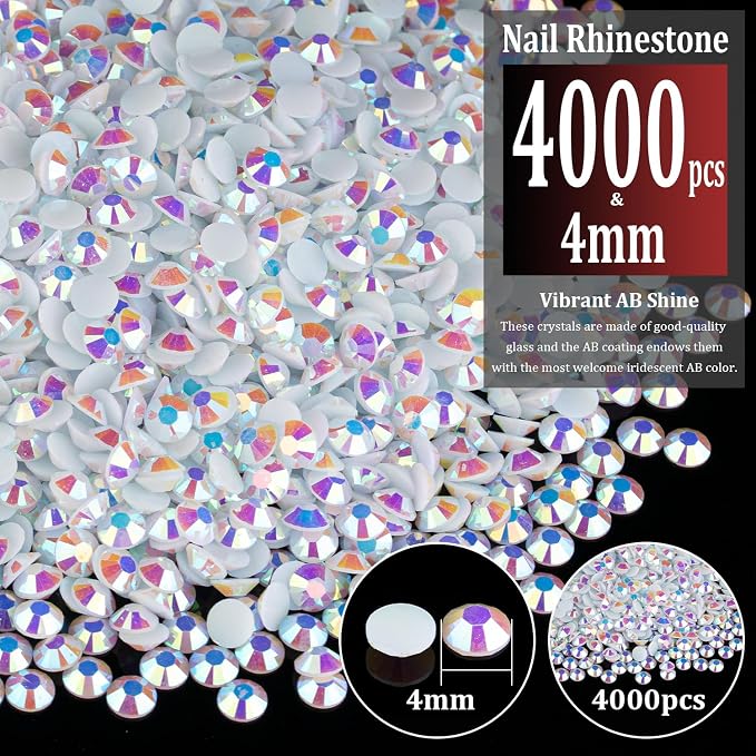 4000pcs 4mm Resin Rhinestones Bulk - Image 2