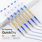 Japanese Style Blue Gel Ink Pens, 0.35mm Extra Fine Point, No Smudge Quick - Image 4