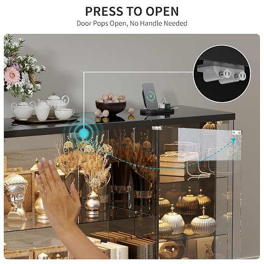 HNEBC Lockable Display Curio Cabinet - Image 4