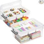 Citylife 17QT 2Packs Clear Craft Organizers and Storage Box by Anywish