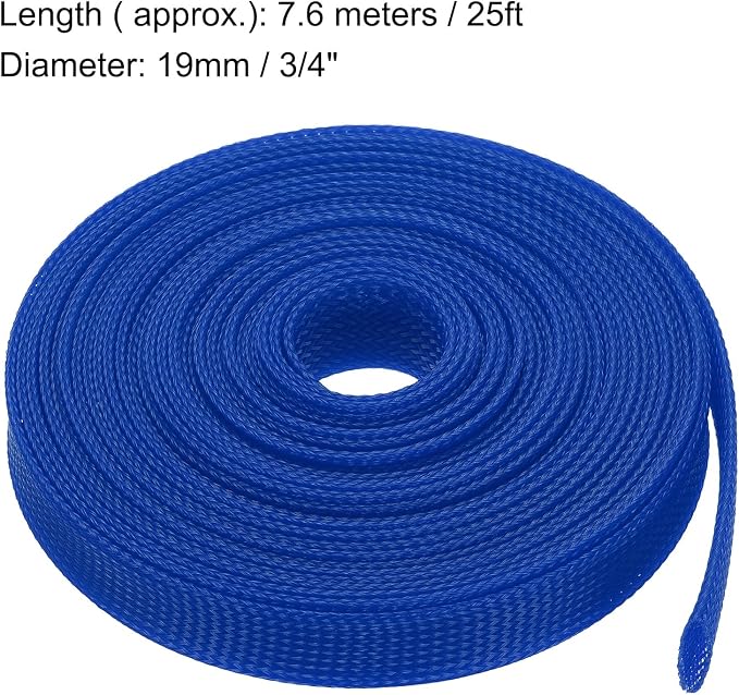 uxcell Expandable Sleeving, 1 3/16-inch 25ft Cable Sleeve - Image 3