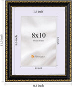 eletecpro 8x10 Vintage Picture Frame, Glass Cover, Horizontal or Vertical - Image 3