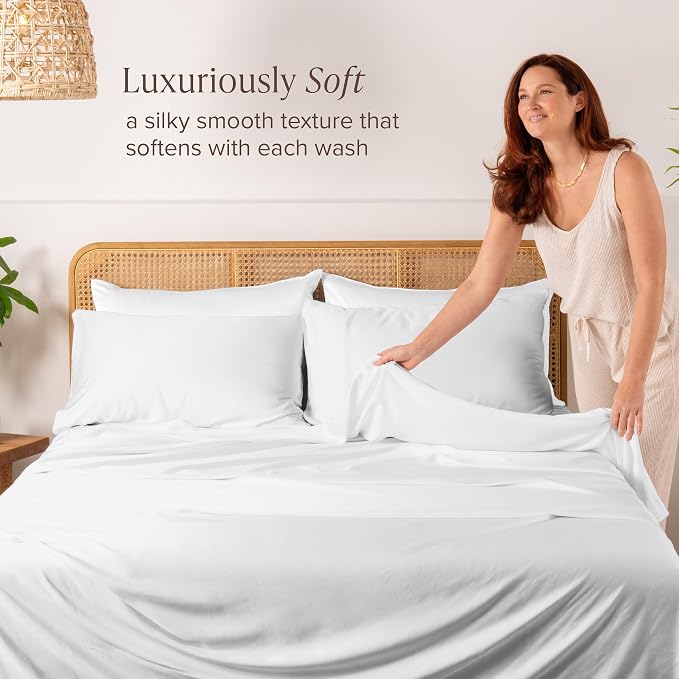 Bare Home 100% Rayon Made from Bamboo Luxury Standard Size Set of 2 Cooling - Image 2
