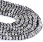 ICAI Beads 5x8mm Natural Map Stone Beads Rondelle Spacer Loose Beads - Image 2