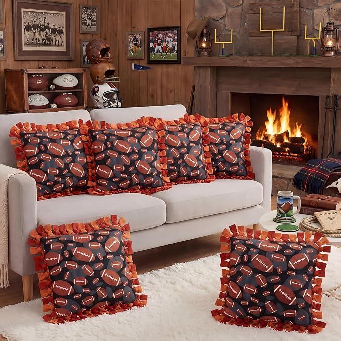 Chunful 6 Sets Football Sports Ball Tied Pillow Craft Kit DIY Football Pillow by Chunful
