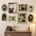 Lineshading 8 Pcs Gold and Green Picture Vintage Gallery Wall Frame Set - Image 4