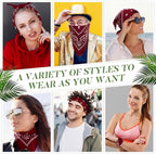 100 Pack Bandanas Unisex Paisley Bandanas Bulk Multi Purpose Cowboy Head Wrap - Image 7