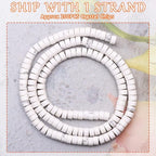 Natural Stone Heishi Beads for Necklace Making, 4 mm x 2 mm Small Flat Round - Image 2